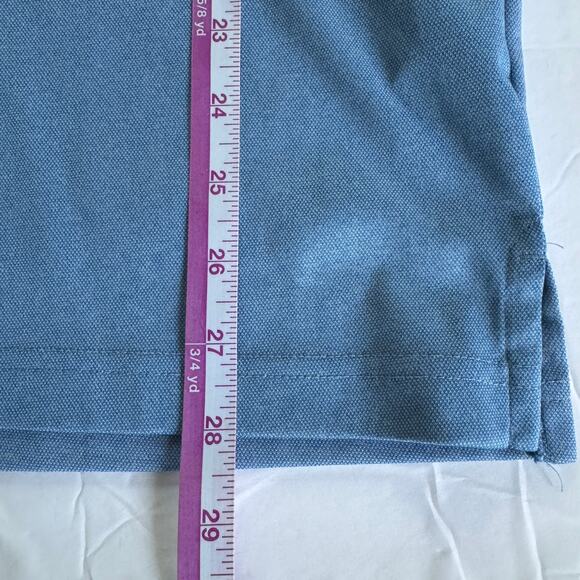 Travis Matthew Polo Men's M  Blue Collared Mid Stripe Golf Logo - Picture 6 of 8